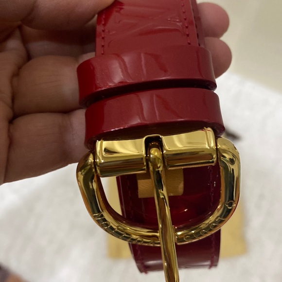 Louis Vuitton red patent belt - Picture 1 of 7